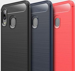 Hurtel Carbon Case elastyczne etui pokrowiec Samsung Galaxy A20e czarny uniwersalny 7