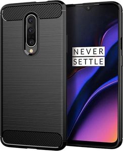 Hurtel Carbon Case elastyczne etui pokrowiec OnePlus 7 Pro czarny uniwersalny 1