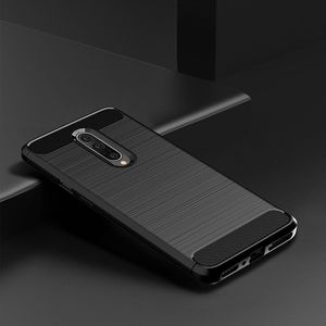 Hurtel Carbon Case elastyczne etui pokrowiec OnePlus 7 Pro czarny uniwersalny 5