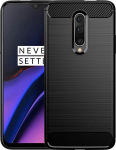 Hurtel Carbon Case elastyczne etui pokrowiec OnePlus 7 Pro czarny uniwersalny 6