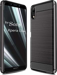 Hurtel Carbon Case elastyczne etui pokrowiec Sony Xperia L3 czarny uniwersalny 1