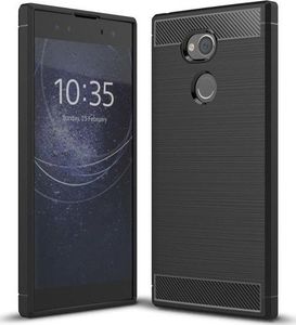 Hurtel Carbon Case elastyczne etui pokrowiec Sony Xperia XA2 Plus czarny uniwersalny 1