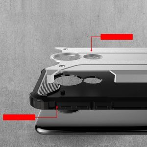 Hurtel Hybrid Armor pancerne hybrydowe etui pokrowiec Motorola Moto G7 Power srebrny uniwersalny 3