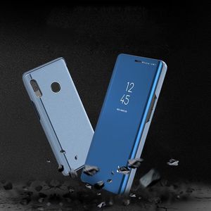 Hurtel Clear View Case futerał etui z klapką Samsung Galaxy A50 różowy uniwersalny 6