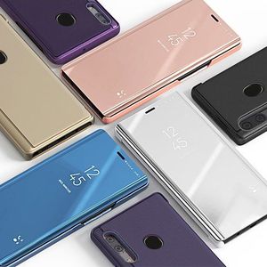 Hurtel Clear View Case futerał etui z klapką Samsung Galaxy A50 złoty uniwersalny 5