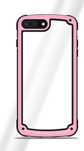 Hurtel Solid Frame etui wytrzymały pokrowiec z żelową ramką iPhone 8 Plus / 7 Plus różowy uniwersalny 1
