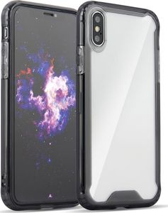Hurtel Clear Armor etui wytrzymały pokrowiec z żelową ramką Motorola Moto G7 Plus czarny uniwersalny 1