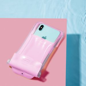 Baseus Baseus Safe Airbag Waterproof Case uniwersalny wodoodporny pokrowiec IPX8 etui 6.5'' różowy (ACFSD-C04) uniwersalny 7