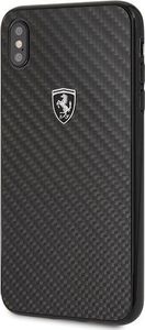 Ferrari Hardcase FEHCAHCI65BK iPhone Xs Max black/czarny Carbon Heritage uniwersalny 1