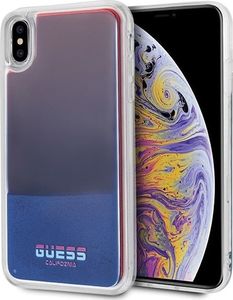 Guess Guess GUHCI65GLCRE iPhone Xs Max czerwo ny/red hard case California Glow in the dark uniwersalny 1