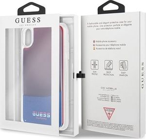 Guess Guess GUHCI65GLCRE iPhone Xs Max czerwo ny/red hard case California Glow in the dark uniwersalny 7