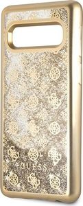 Guess Guess GUHCS10PEOLGGO S10 G973 złoty /gold hard case 4G Peony Liquid Glitter uniwersalny 3