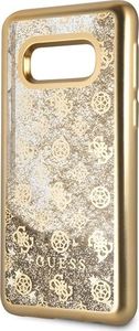Guess Guess GUHCS10LPEOLGGO S10e G970 złoty /gold hard case 4G Peony Liquid Glitter uniwersalny 3