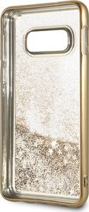 Guess Guess GUHCS10LPEOLGGO S10e G970 złoty /gold hard case 4G Peony Liquid Glitter uniwersalny 4