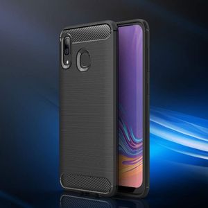 Hurtel Carbon Case elastyczne etui pokrowiec Samsung Galaxy A40 czarny uniwersalny 2