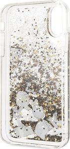 Karl Lagerfeld Karl Lagerfeld KLHCI61ROGO iPhone Xr czarno-złoty/black & gold hard case Glitter uniwersalny 4