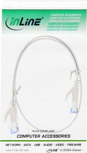 InLine Flat Patch kabel, U/FTP, Cat.6A, szary, 0.5m 2