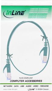 InLine Flat Patch kabel, U/FTP, Cat.6A, zielony, 0.5m 2