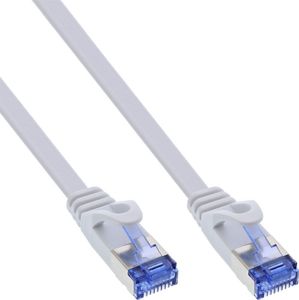 InLine Flat Patch kabel, U/FTP, Cat.6A, biały, 1m (71801W) 1