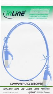 InLine Flat Patch kabel, U/FTP, Cat.6A, niebieski, 0.5m 2