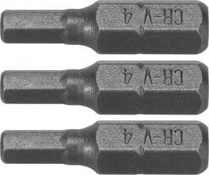 Dedra Końcówki wkrętakowe Hex H4x25mm, 3szt blister (18A04H40-03) 1