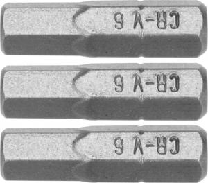 Dedra Końcówki wkrętakowe Hex H6x25mm, 3szt blister (18A04H60-03) 1