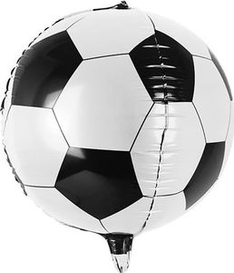 Party Deco Balon foliowy, piłka nożna, biało-czarny, 40 cm uniwersalny 1