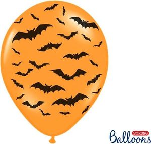 Party Deco Balony na Halloween, Nietoperze, pomarańczowe, 30 cm, 50 szt. uniwersalny 1