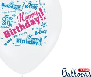 Party Deco Balony urodzinowe, Happy Birthday, mix kolorów pastelowych, 30 cm, 6 szt. uniwersalny 1