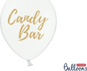 Party Deco Balony Candy Bar, biały, 30 cm, 50 szt. uniwersalny 1