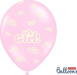 Party Deco Balony na Baby Shower, It's a Girl, różowe, 30 cm, 6 szt. uniwersalny 1