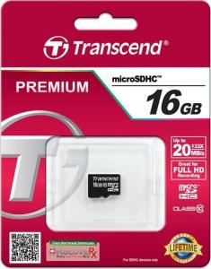 Karta Transcend 133x MicroSDHC 16 GB Class 10  (TS16GUSDC10) 2
