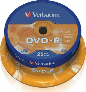 Verbatim DVD-R 4.7 GB 16x 25 sztuk (43522) 1