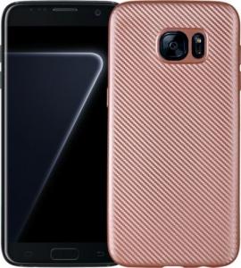 Etui Carbon Fiber Samsung S7 Edge G935 różowo złoty 1