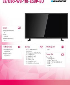 Telewizor Blaupunkt 32/133O-WB-11B-EGBP-EU LED 32'' HD Ready 2