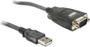 Kabel USB Delock USB-RS 232, 1m, czarny (61364) 1
