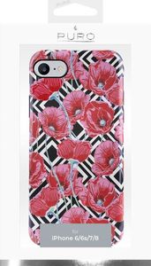 Puro Puro Glam Geo Flowers - Etui Iphone 8 / 7 / 6s / 6 (red Poppies) 2