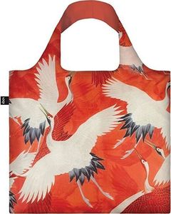 LOQI WOMAN'S HAORI White and Red Cranes Bag Loqi uniwersalny 1