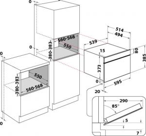 Kuchenka mikrofalowa Whirlpool W9 MD260 IXL 13