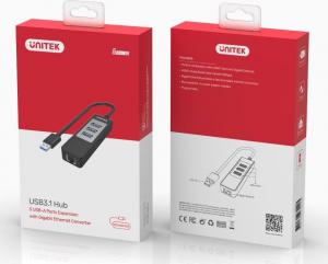 HUB USB Unitek 1x RJ-45  + 3x USB-A 3.1 Gen1 (Y3045) 9