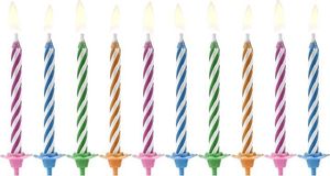 Świeczki urodzinowe magiczne, mix, 6 cm, 10 szt. uniwersalny 1