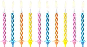 Świeczki urodzinowe, mix kolorów, 6 cm, 10 szt. uniwersalny 1