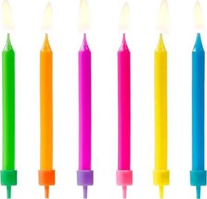 Świeczki urodzinowe, mix kolorów, 6,5 cm, 6 szt. uniwersalny 1