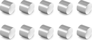 Party Deco Obrączki papierowe na serwetki, srebrne, 2,5 cm, 10 szt. uniwersalny 2