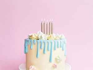 Party Deco Świeczki urodzinowe, złote, 6 cm, 6 szt. uniwersalny 3