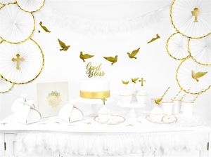 Party Deco Toppery na tort komunijny, złote, 31,5 cm, 6 szt. uniwersalny 5