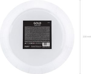 Party Deco talerzyki okrągłe, złoty metalizowany, 23 cm, 6 sztuk uniwersalne (37917) 3