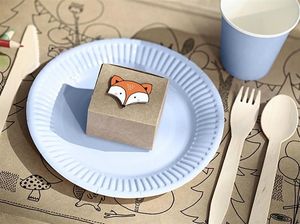 Party Deco Sztućce drewniane Leśni Przyjaciele-Woodland, 16cm, 18 szt. uniwersalny 3