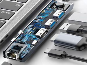 Stacja/replikator Baseus Enjoyment 7w1 MacBook (CAHUB-L0G) 4