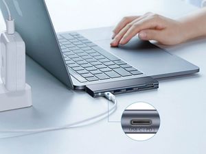 HUB USB Baseus Harmonica 5-in-1 HUB Adapter 1x SD 1x USB-C 1x microSD  + 2x USB-A 3.0 (6953156285460) 5